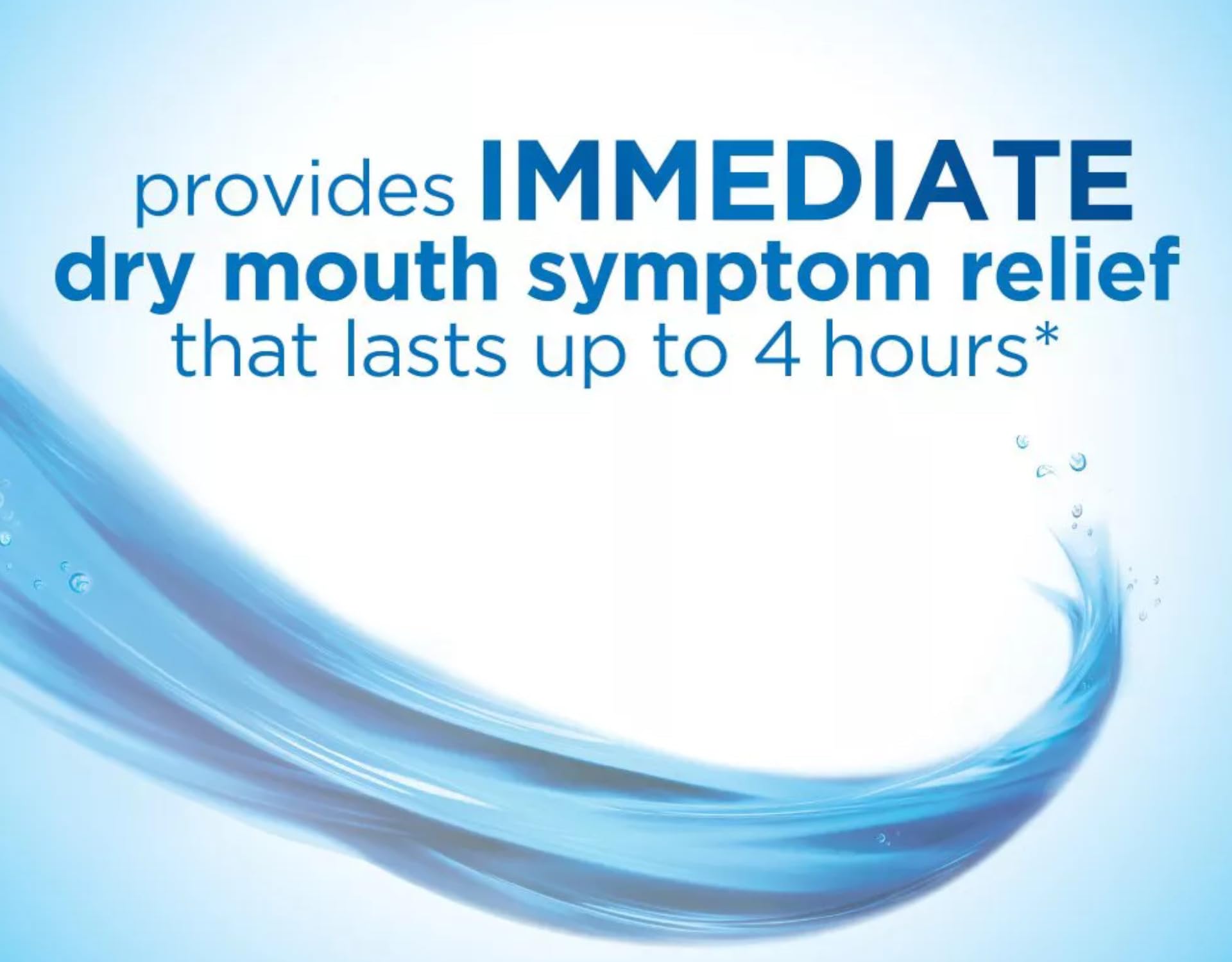 Biotene Oral Rinse label showing alcohol-free and sugar-free