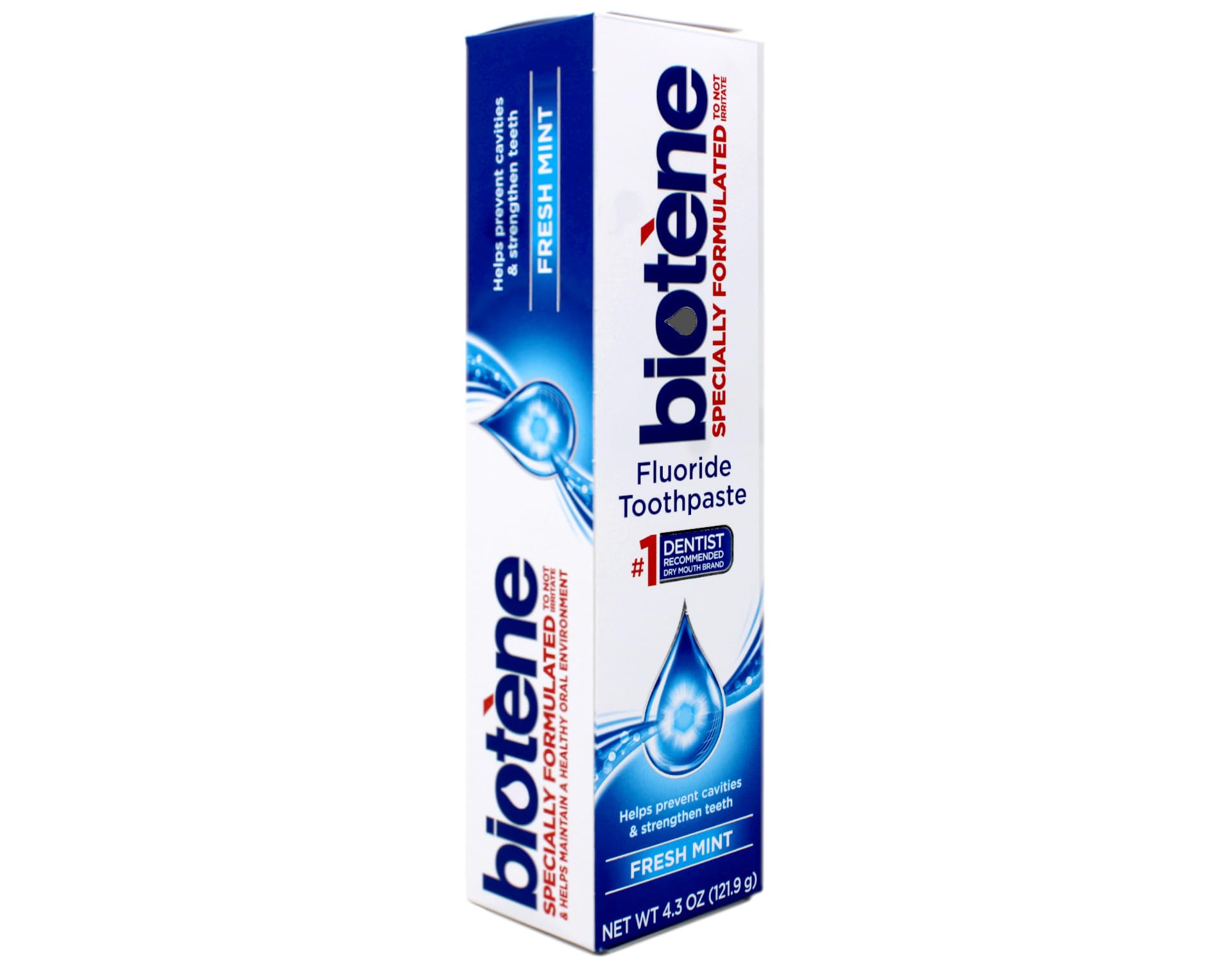 Biotene Fresh Mint toothpaste tube with packaging