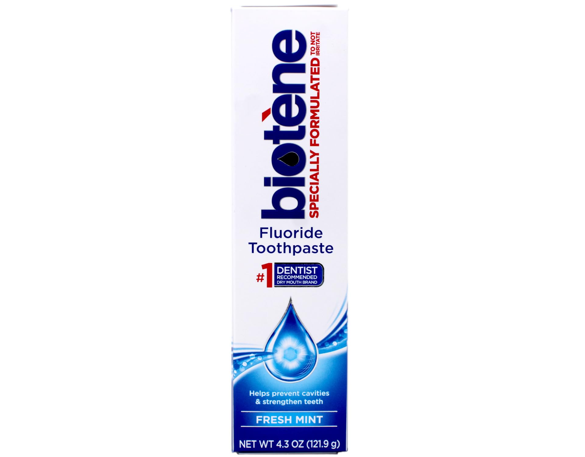 Close-up of toothpaste label showing fluoride and mint