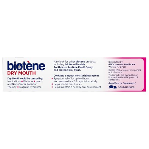 Biotene moisturizing gel provides oral hydration support