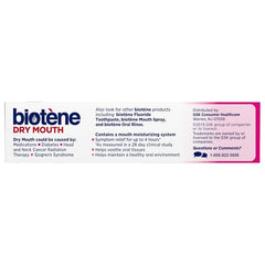 Biotene moisturizing gel provides oral hydration support