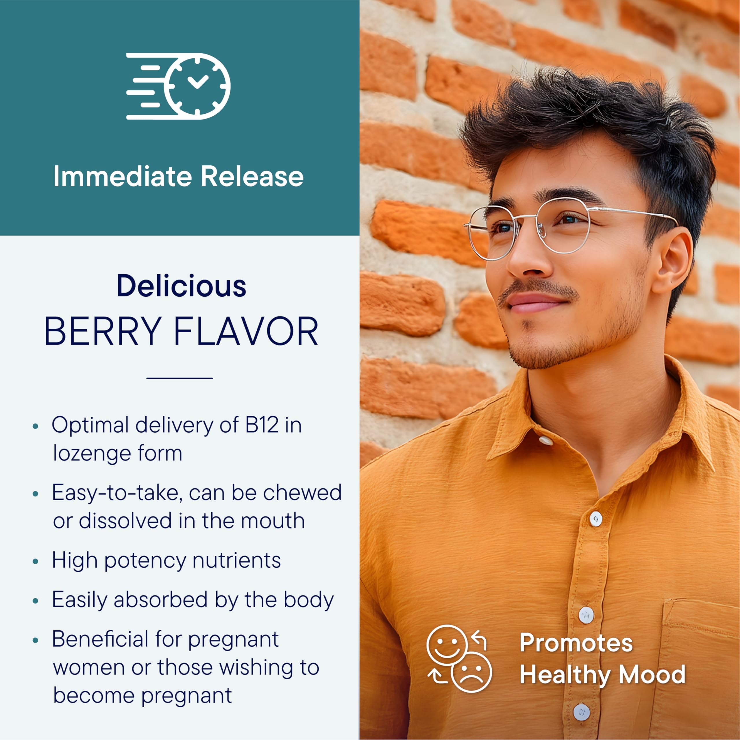 Berry flavored B12-2000 lozenges