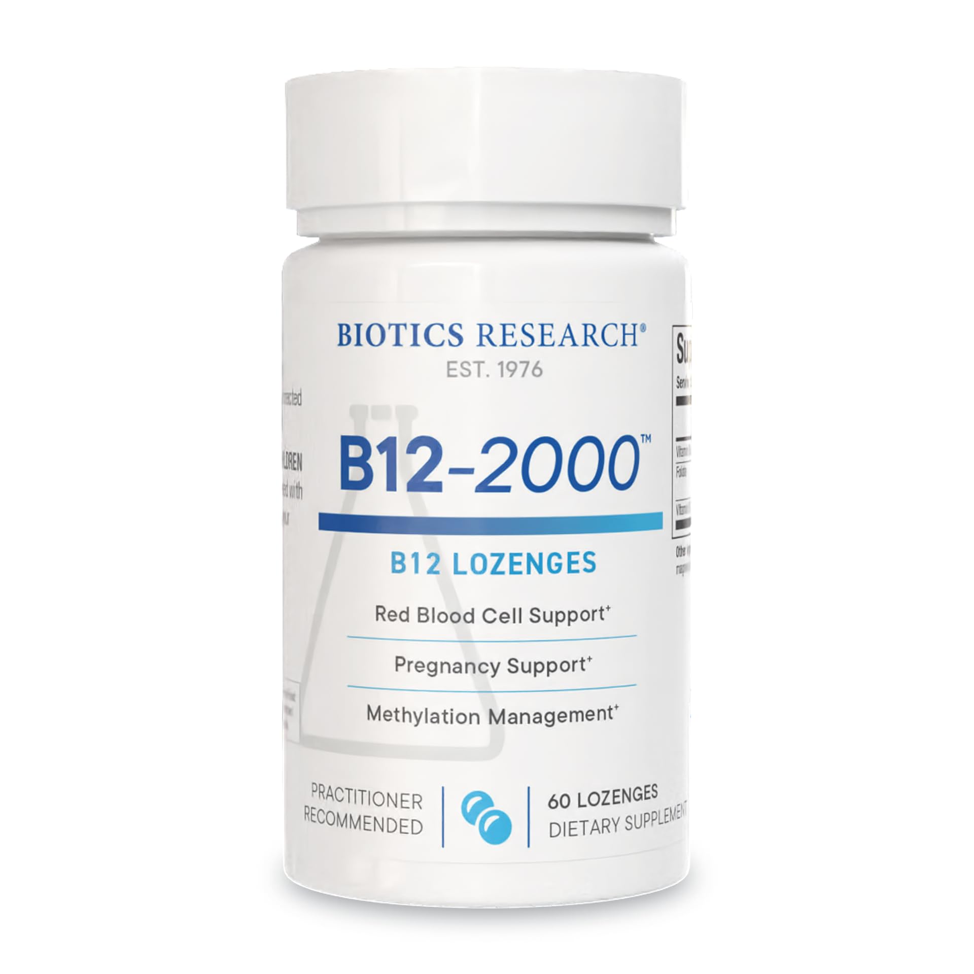 Biotics Research B12-2000 sublingual lozenges berry flavor 60 count bottle