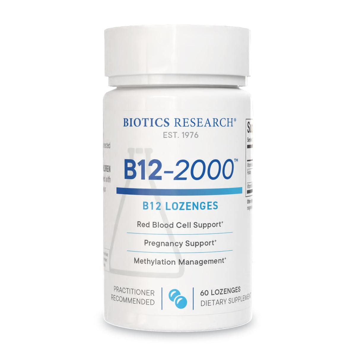 Biotics Research B12-2000 sublingual lozenges berry flavor 60 count bottle