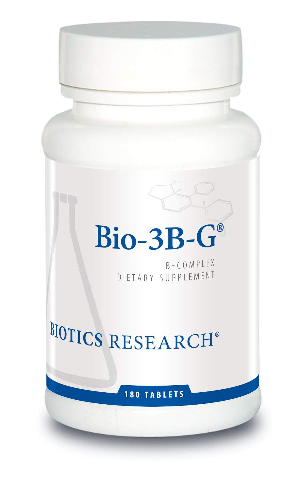 Biotics Bio-3B-G Vitamin B Complex bottle label