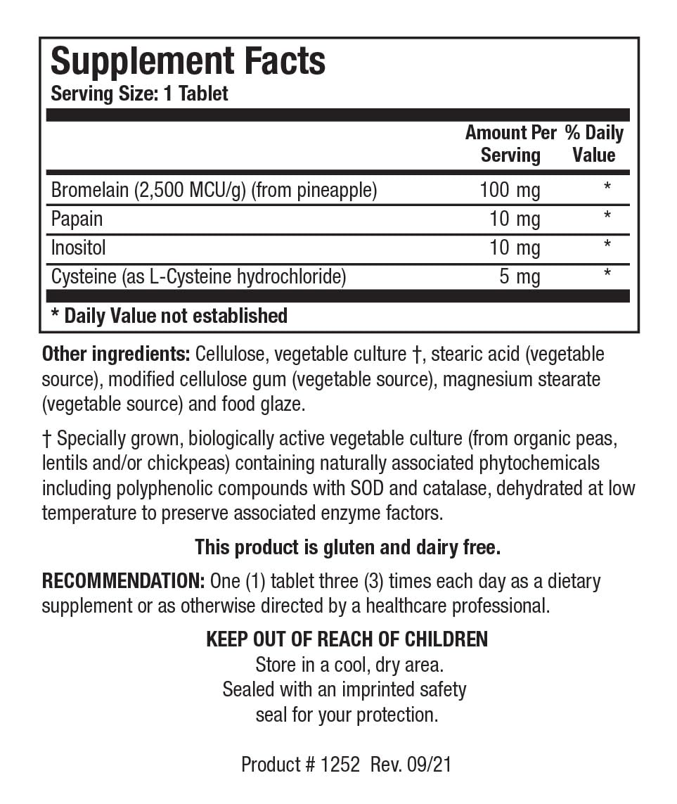 Illustration of bromelain and papain enzyme blend ingredients