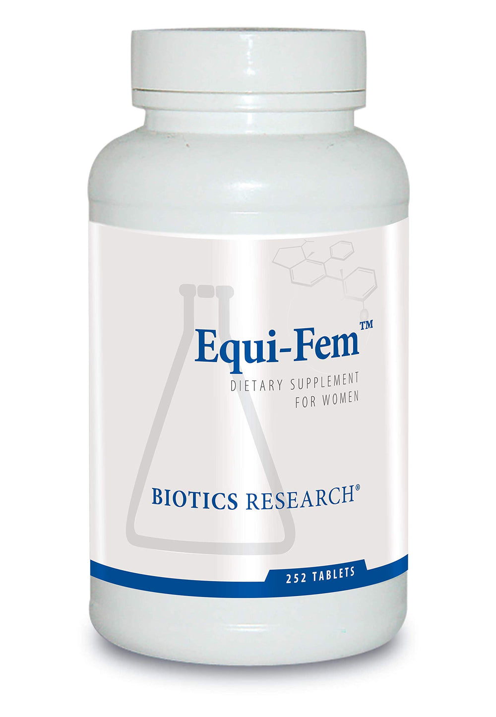 Biotics Equi-Fem women's multi vitamin and mineral 252 tablets front label