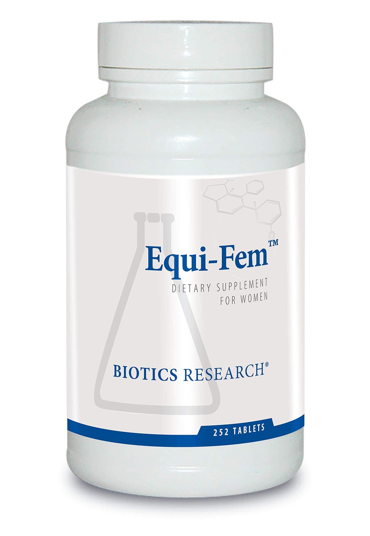 Biotics Equi-Fem women's multi vitamin and mineral 252 tablets front label