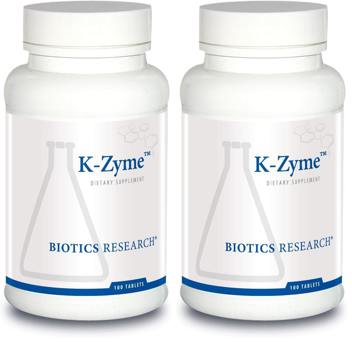 Biotics K Zyme Potassium 99 mg bottle front view