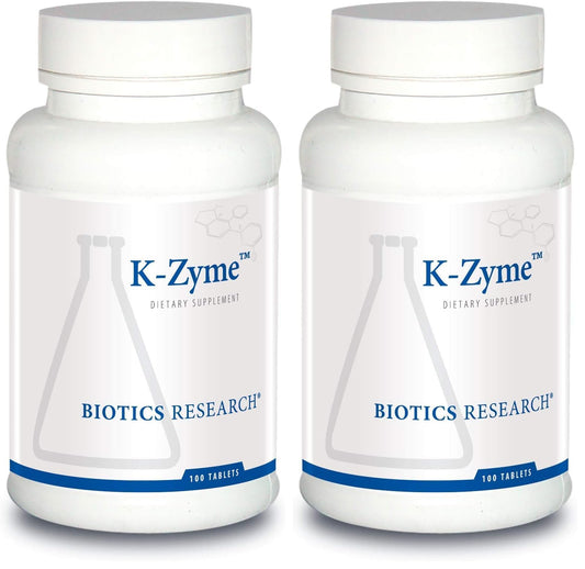 Biotics K Zyme Potassium 99 mg bottle front view