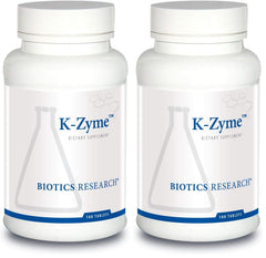 Biotics K Zyme Potassium 99 mg bottle front view