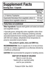 Close-up of Biotics Research 5-HTP 50mg capsules