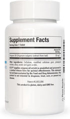 BIOTICS RESEARCH A.D.P. oregano tablets side view shows compact tablet form.