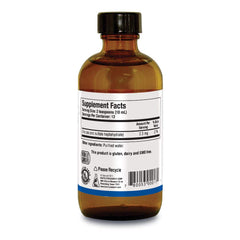 Biotics Research Aqueous Zinc bottle back label with supplement facts
