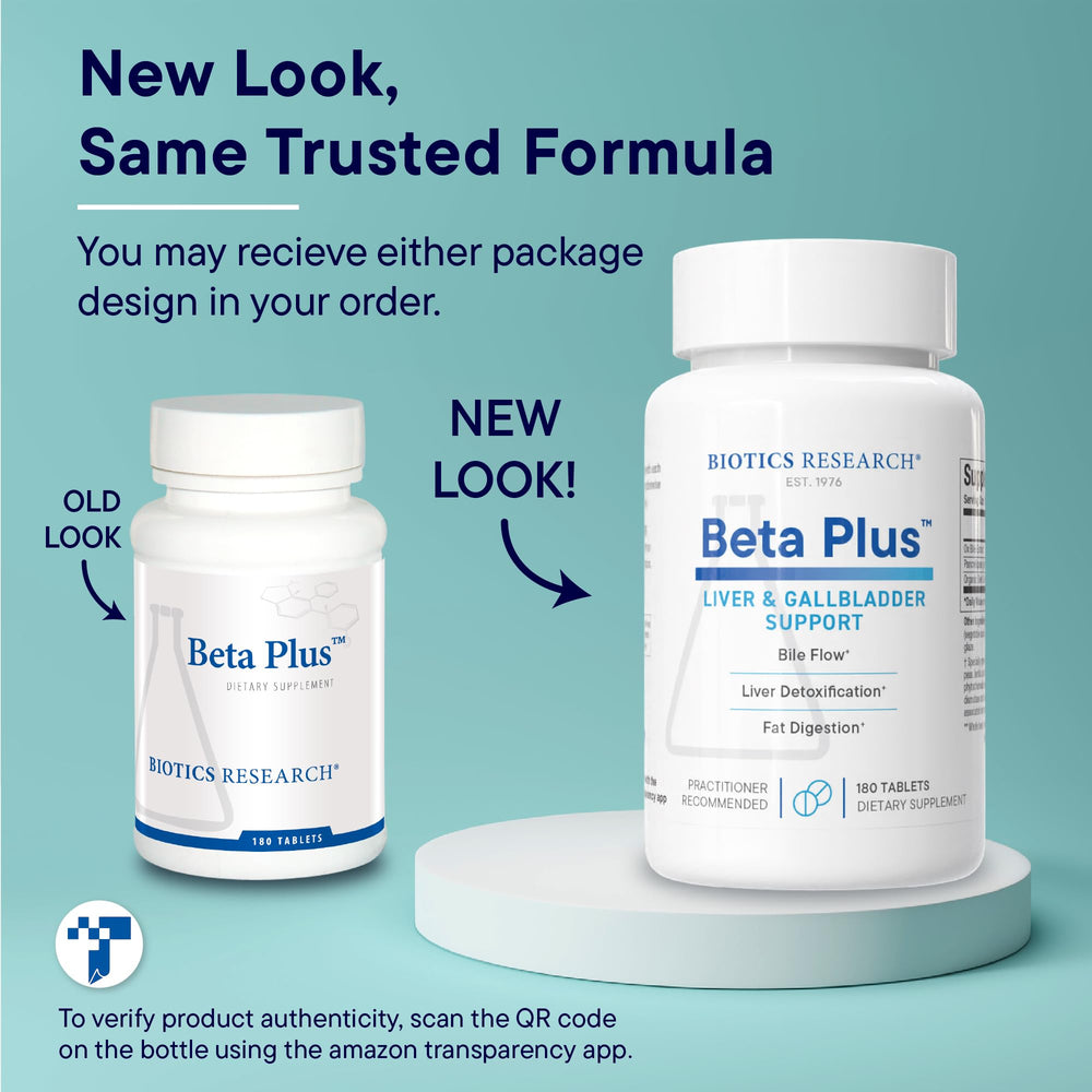 Made in USA label on Biotics Research Beta-Plus packaging