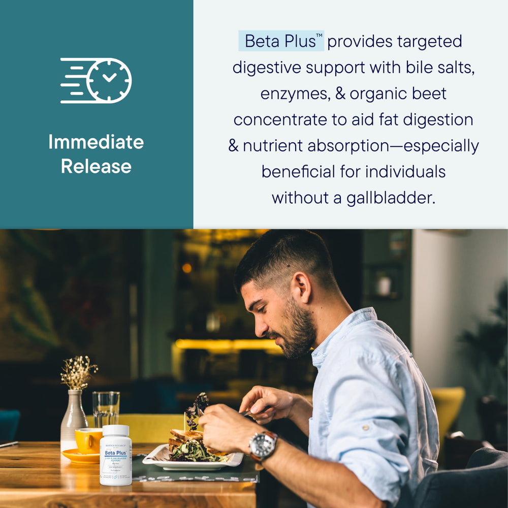 Beta-Plus tablets view highlighting 180-count supply for daily use