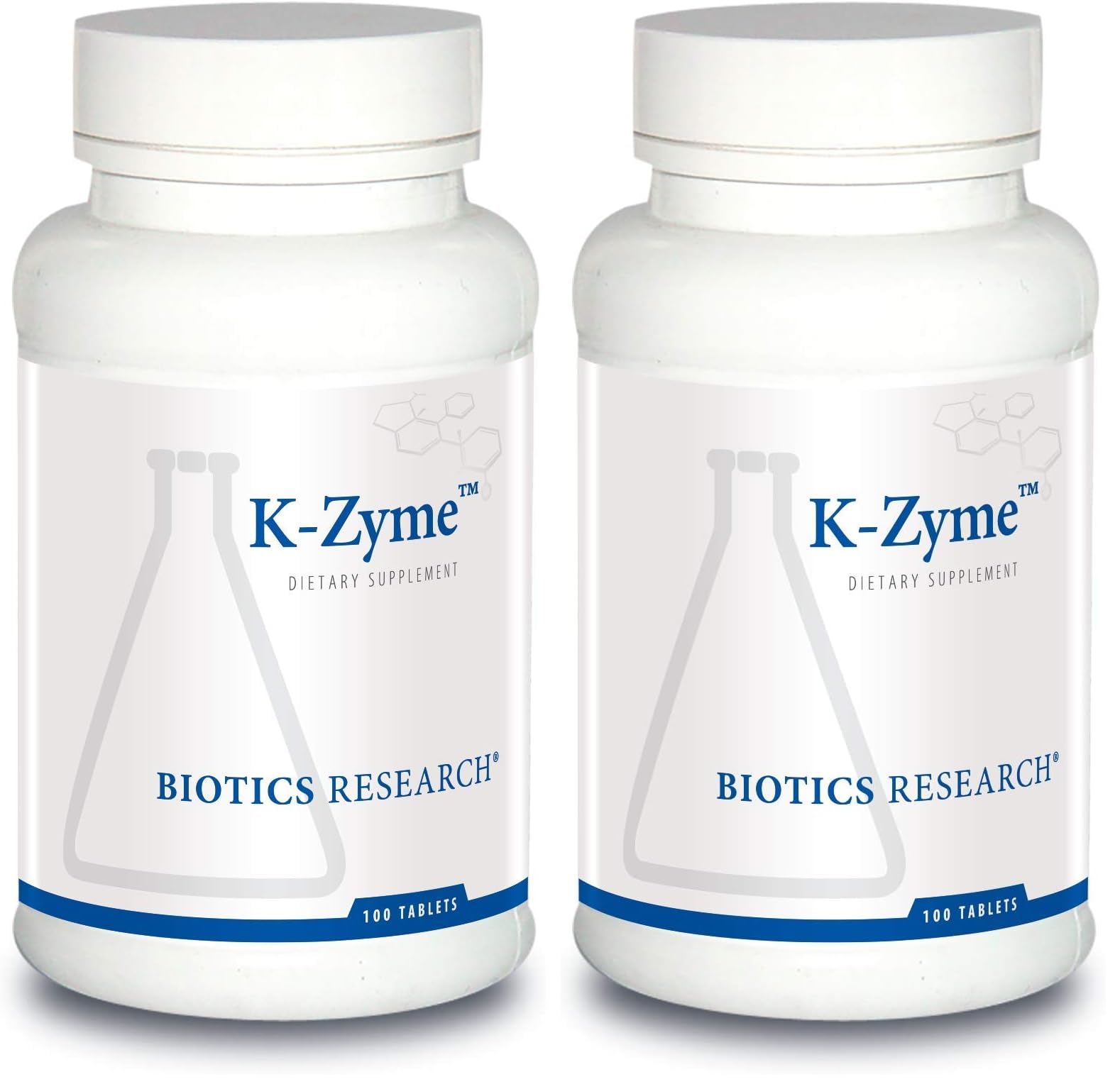 Biotics Research K Zyme Potassium pack of 2 bottles supports electrolyte balance