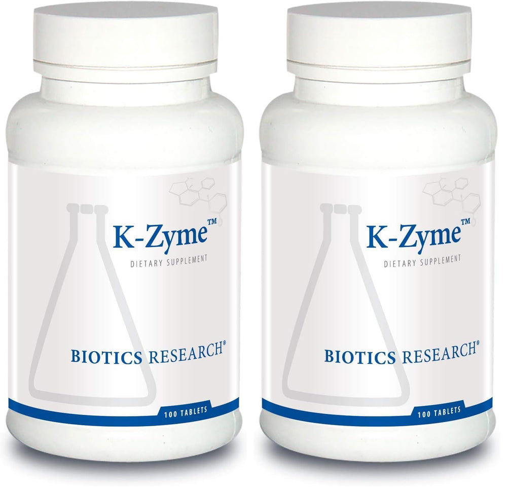 Biotics Research K Zyme Potassium pack of 2 bottles supports electrolyte balance