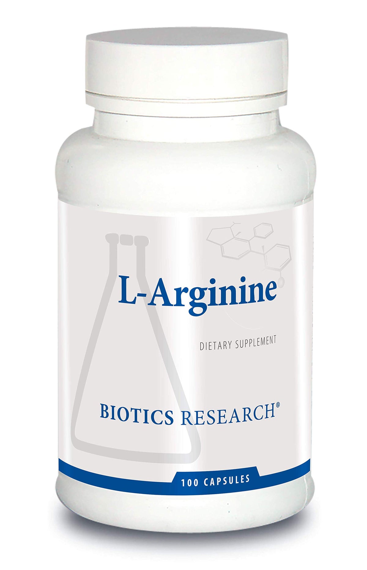 Biotics Research L Arginine bottle and label