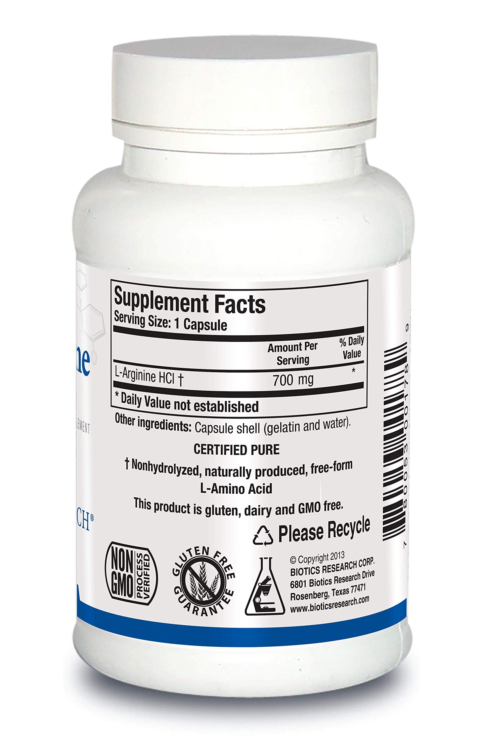 Close-up of L Arginine capsules