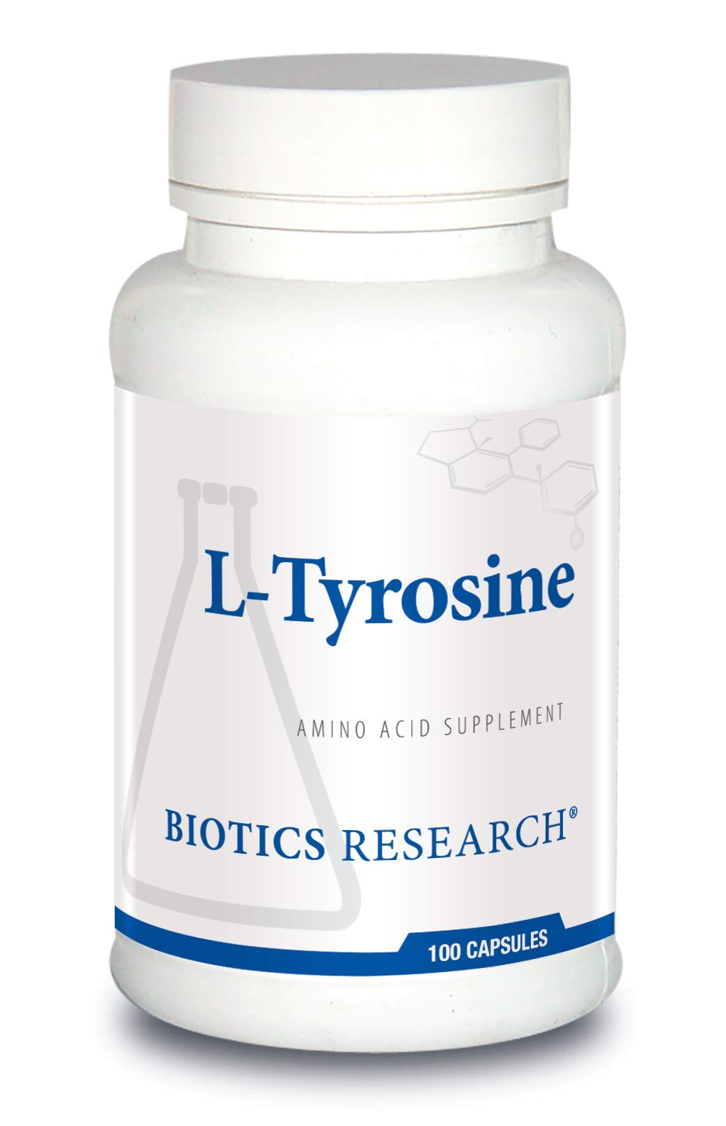 Biotics Research L-Tyrosine 500 mg bottle label