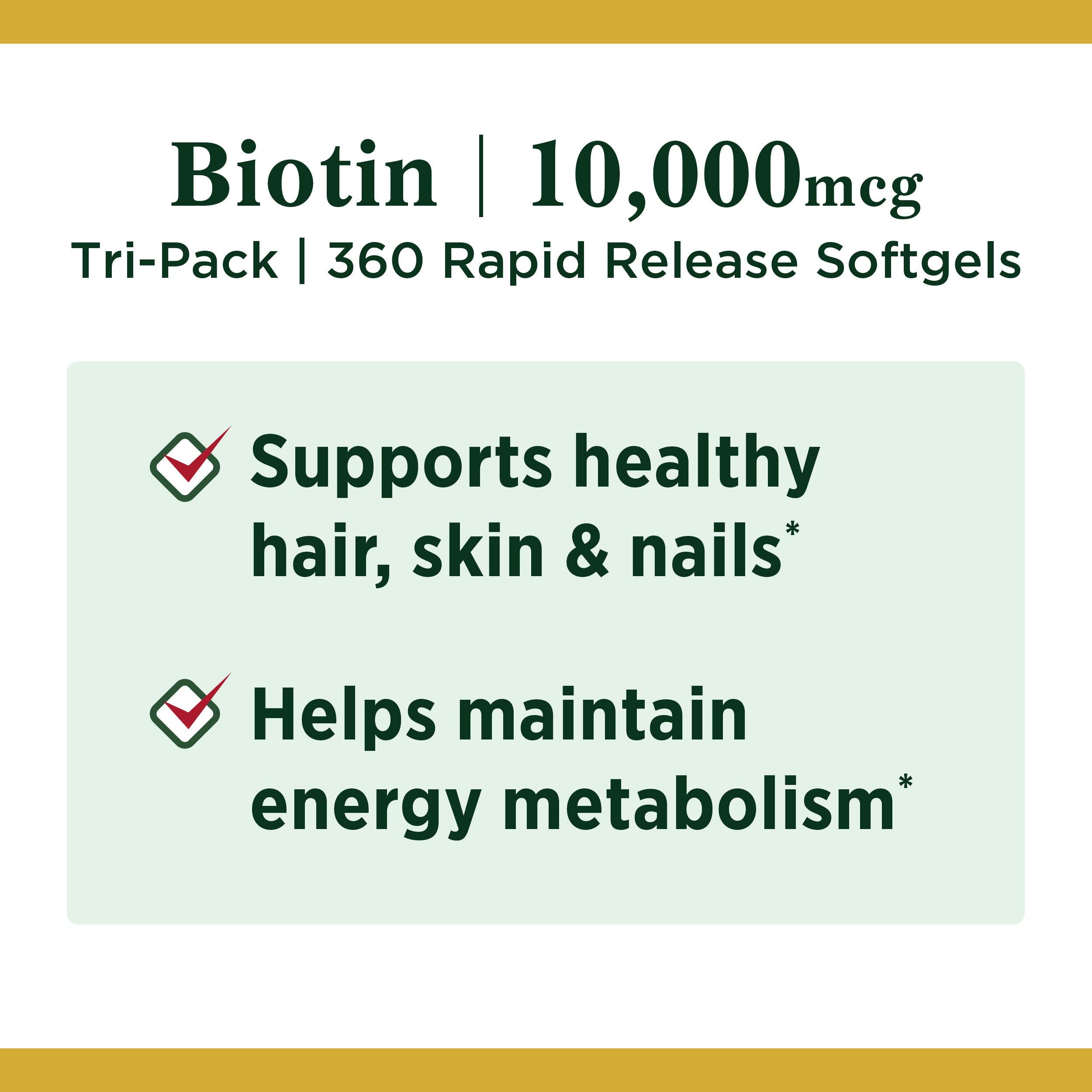 Biotin 10,000 mcg supporting energy metabolism