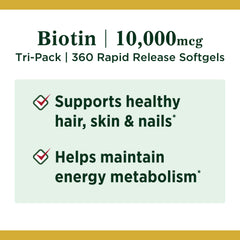 Biotin 10,000 mcg supporting energy metabolism