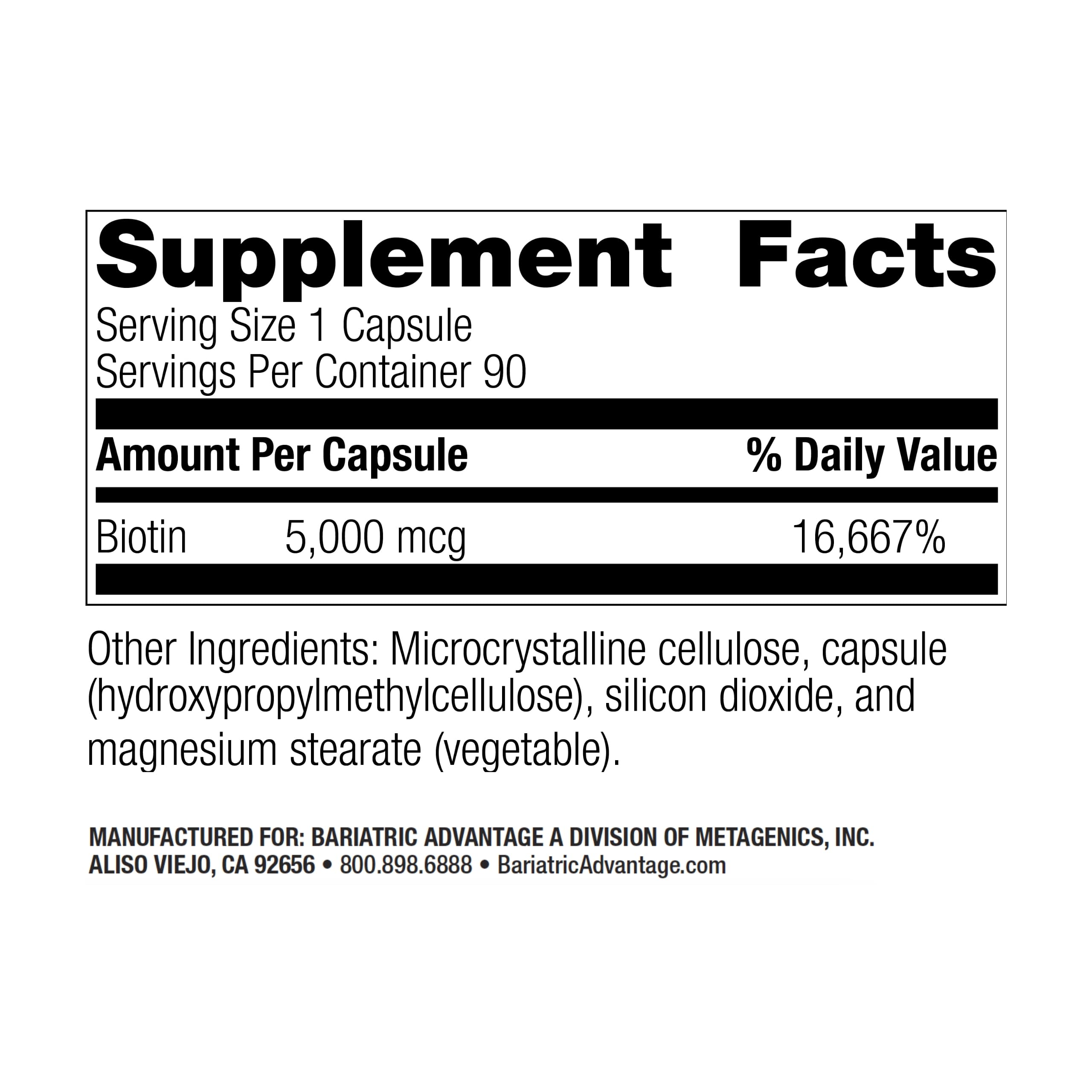 Biotin 5000 mcg easy-digest mini capsules