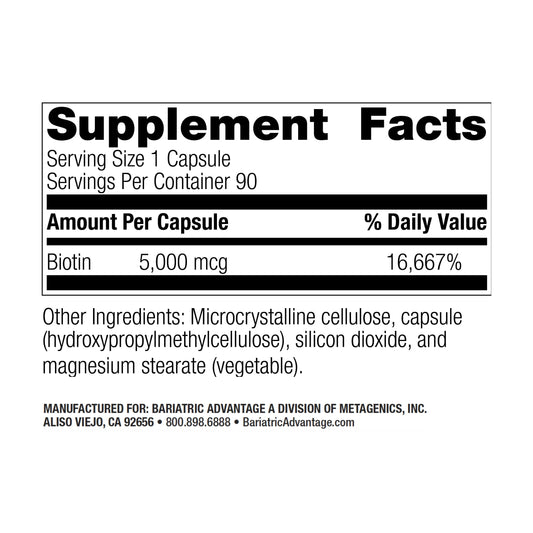 Biotin 5000 mcg easy-digest mini capsules