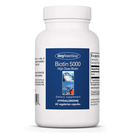 Allergy Research Group Biotin 5000 supplement bottle - front view