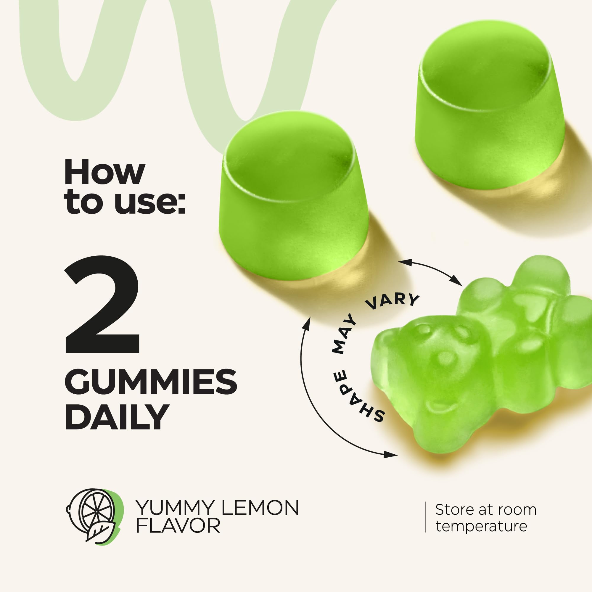 Sugar-free and Non-GMO label on gummy container