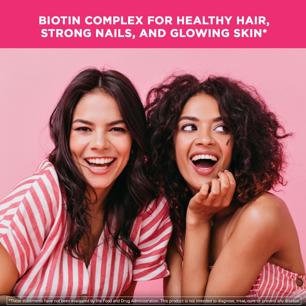 Close-up of Biotin Complex capsules