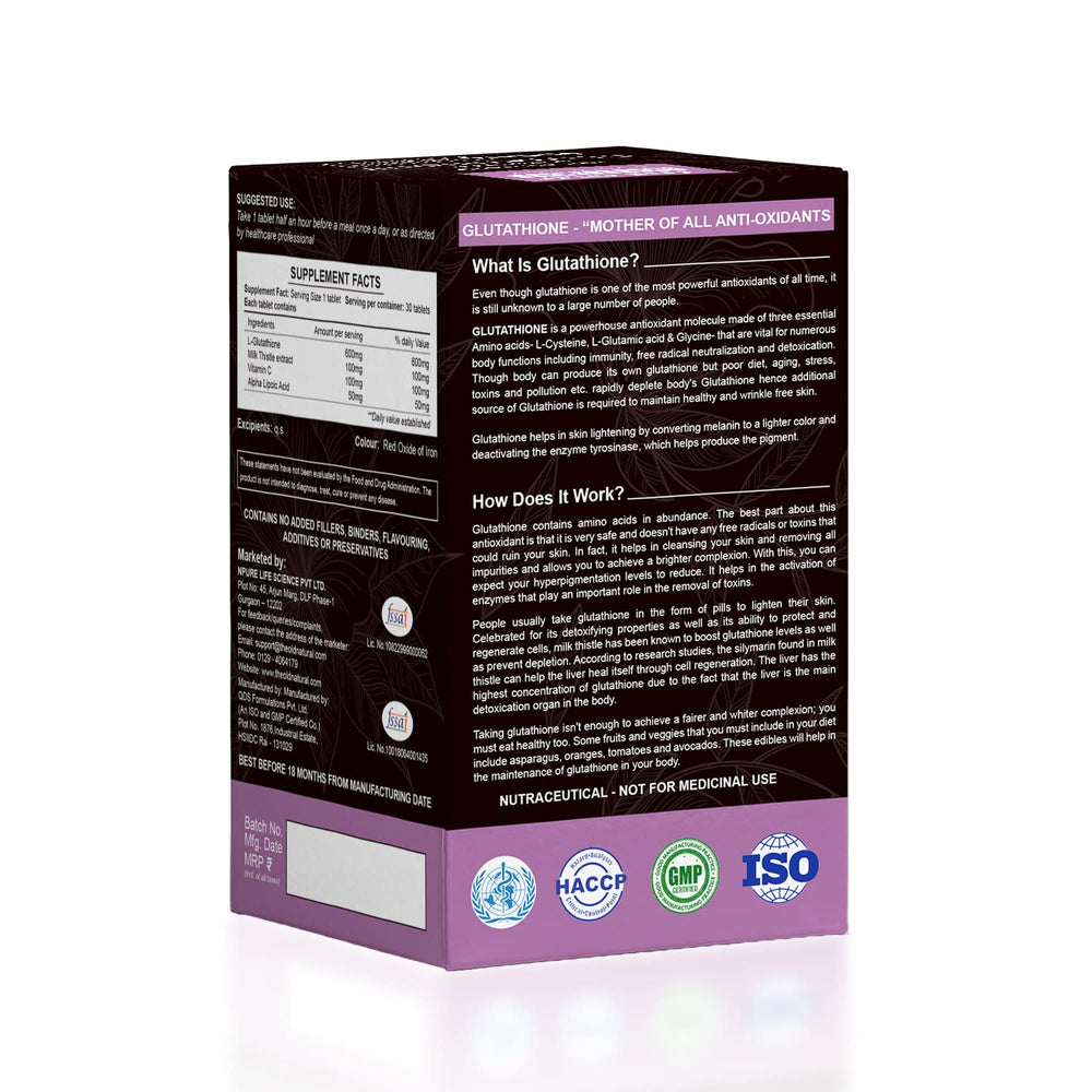 Biotin, grape seed extract and alpha-lipoic acid illustration