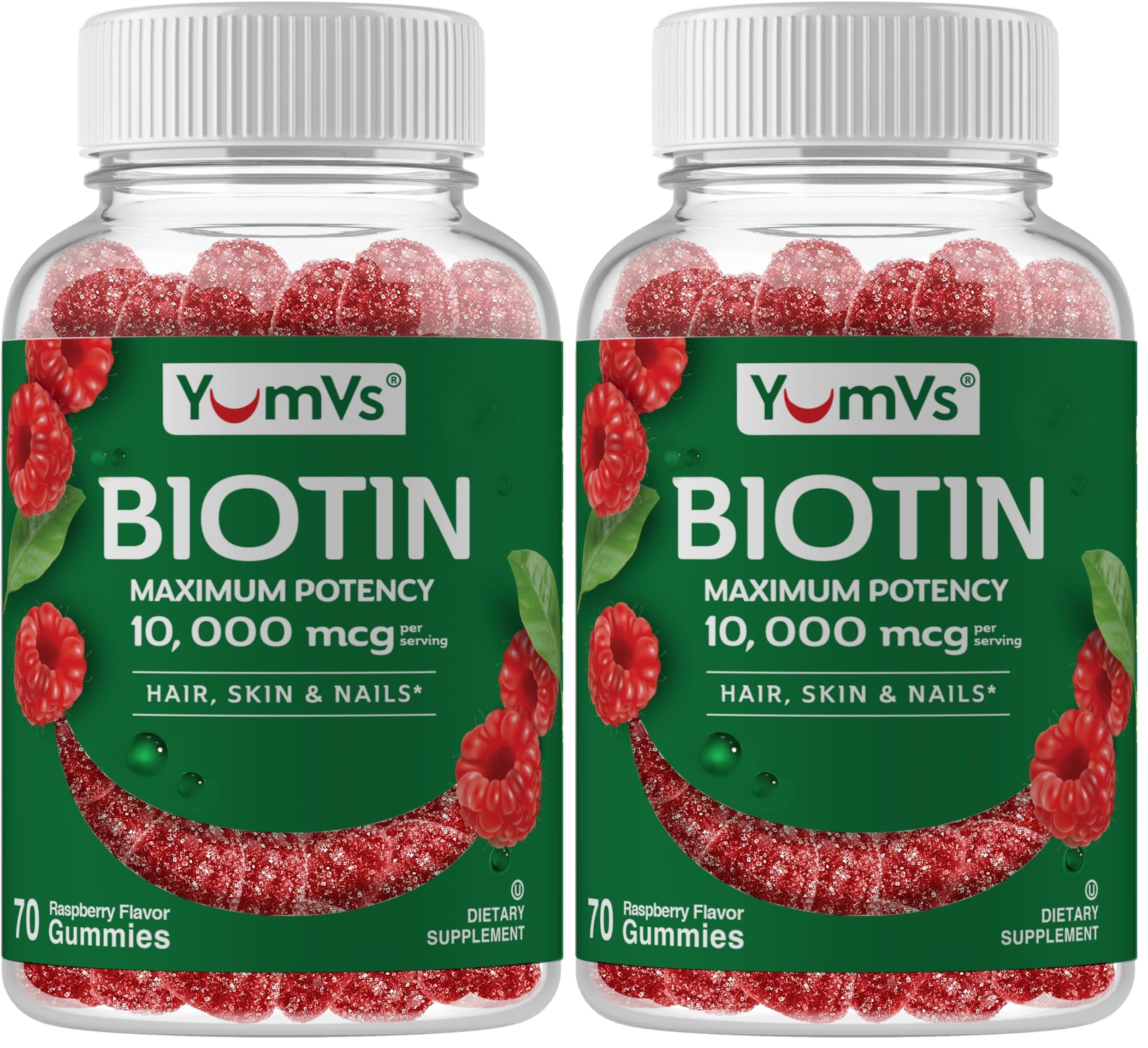 Biotin Gummies 10,000 mcg bottle for hair growth in women