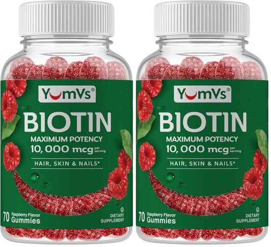 Biotin Gummies 10,000 mcg bottle for hair growth in women