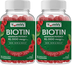 Biotin Gummies 10,000 mcg bottle for hair growth in women