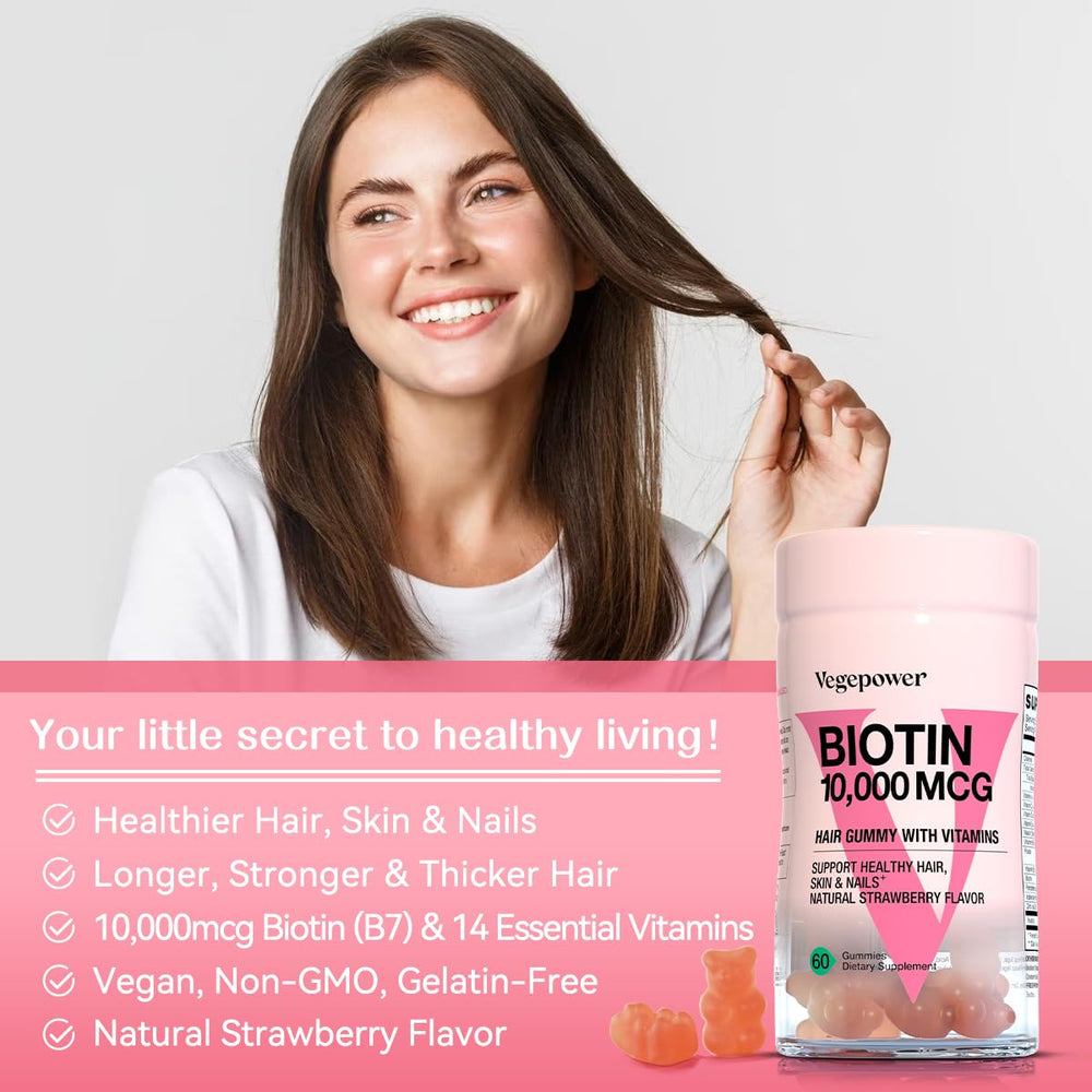 Biotin gummies supporting hair and nails – lifestyle image