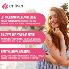 Ingredients and nutrition panel for Biotin Gummies