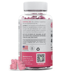 Vegan-friendly Biotin Gummies label with berry flavor