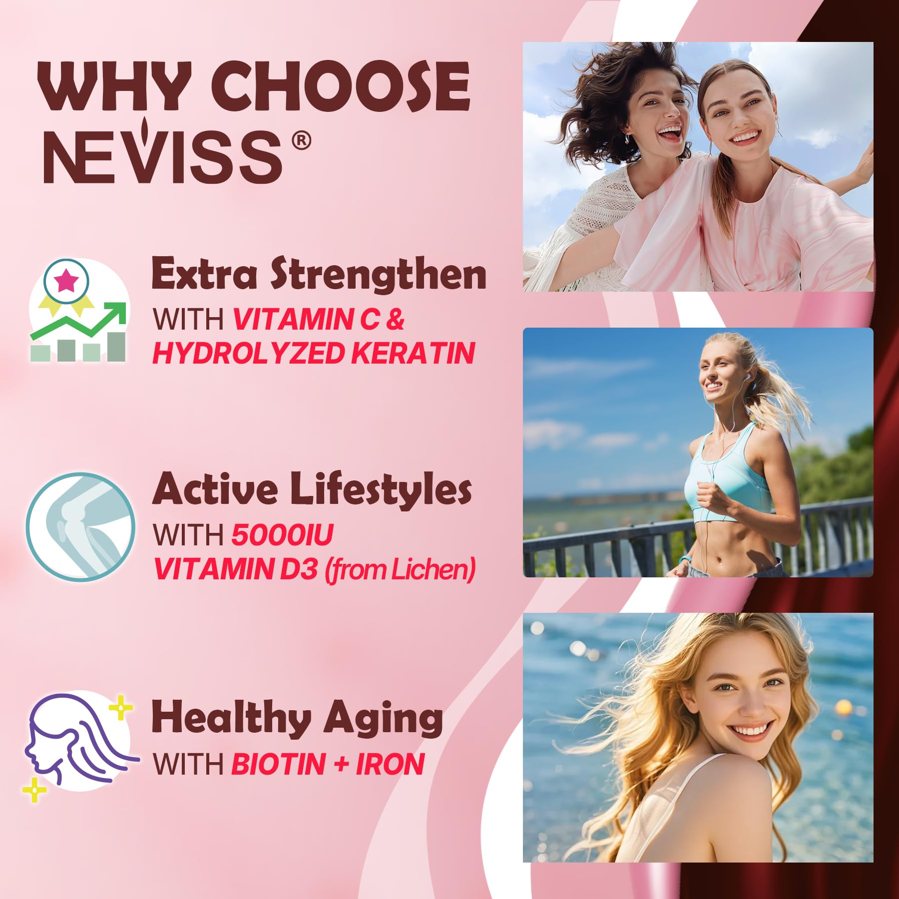 Biotin keratin support for hair, skin and nails