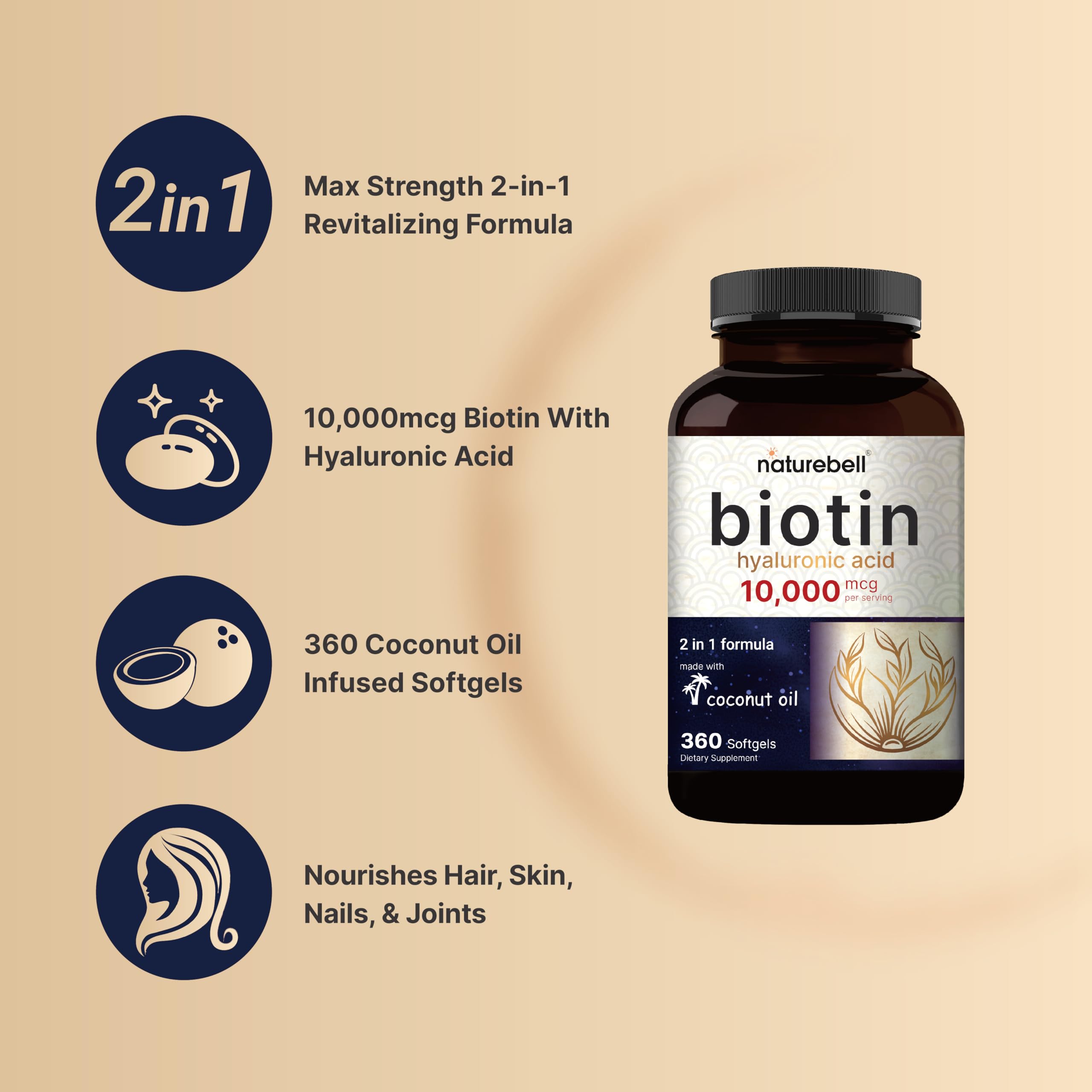Biotin softgels close-up detail