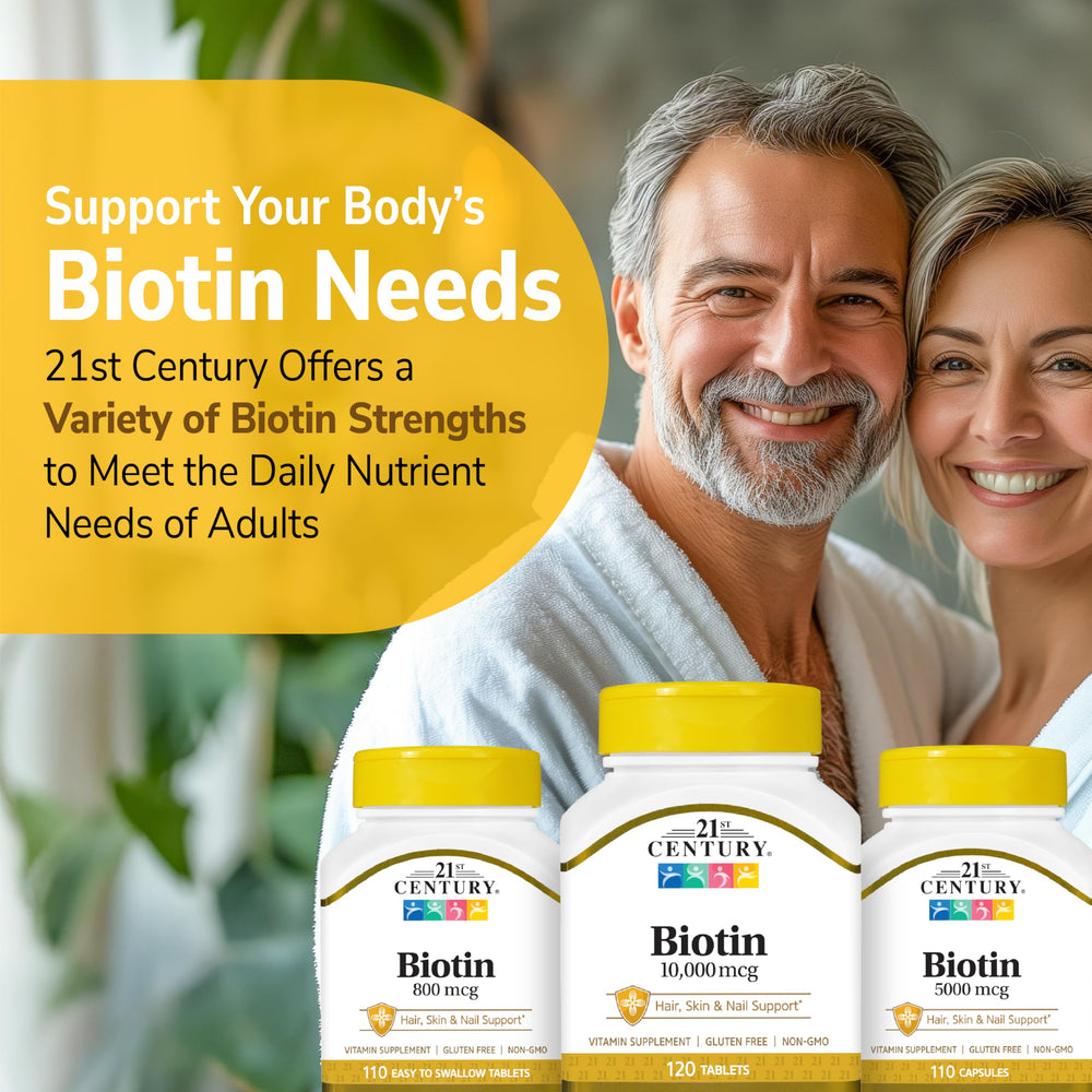 Lab-tested guarantee seal on Biotin supplement