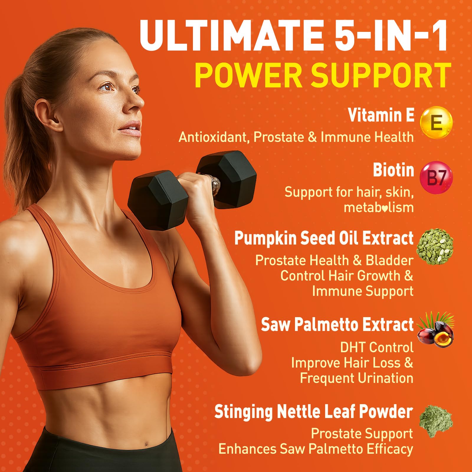 Biotin and vitamin E in pumpkin seed oil gummies