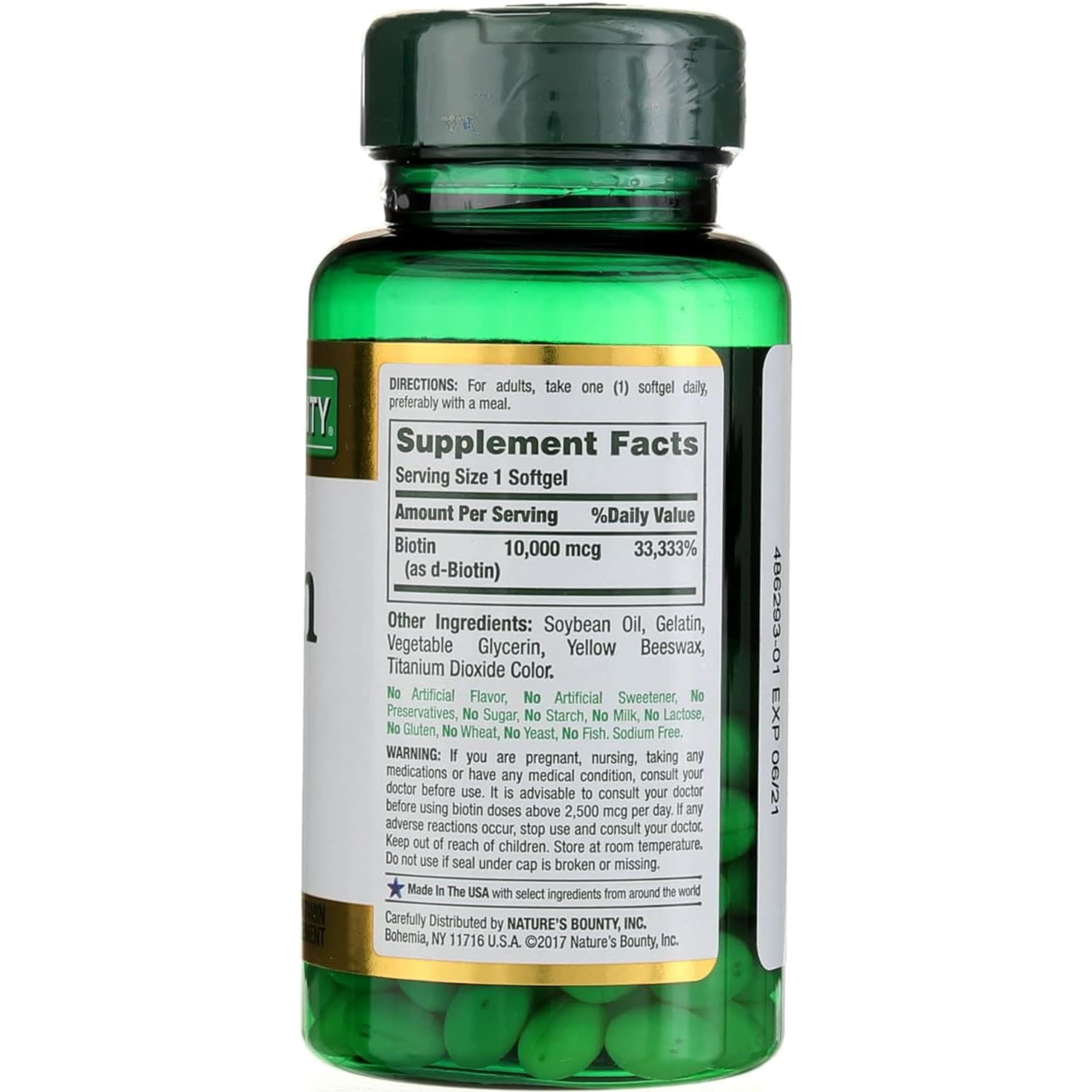 120-count Biotin packaging