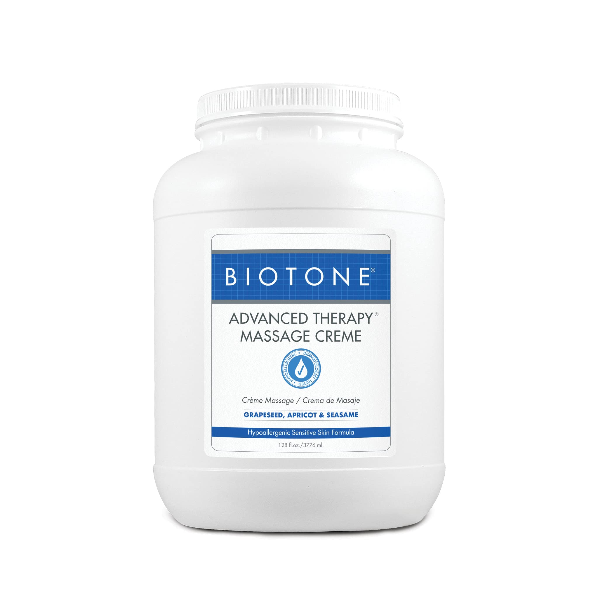 BIOTONE Advanced Therapy Massage Creme bottle and label