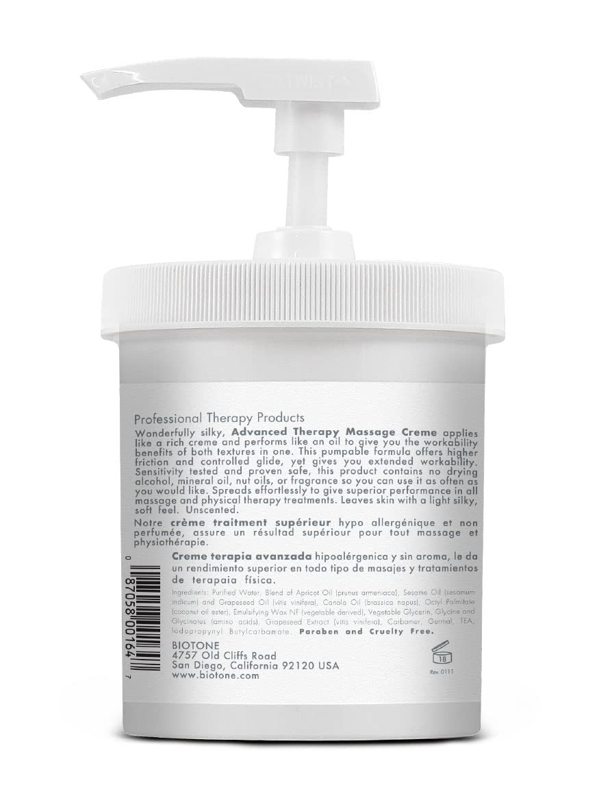 Close-up of BIOTONE Advanced Therapy Massage Creme texture