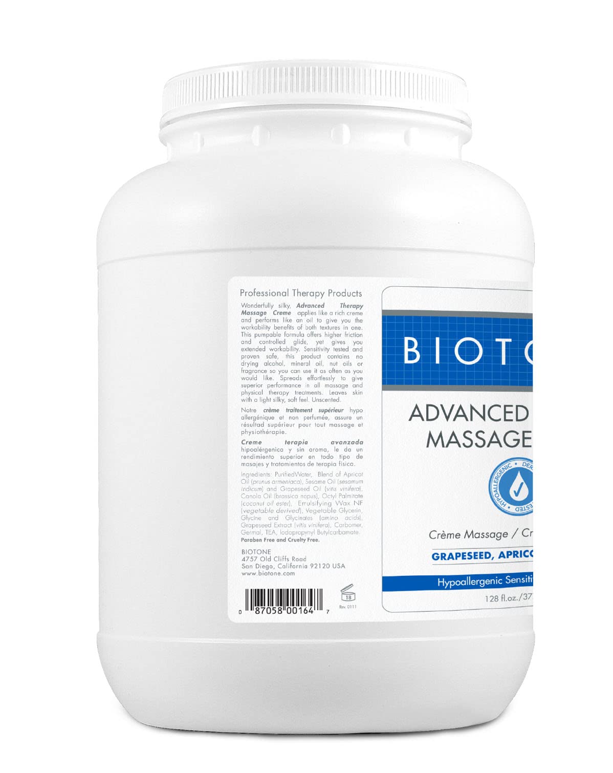 Close-up of hypoallergenic fragrance-free creme texture