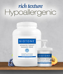 Professional massage application showing creme on hand