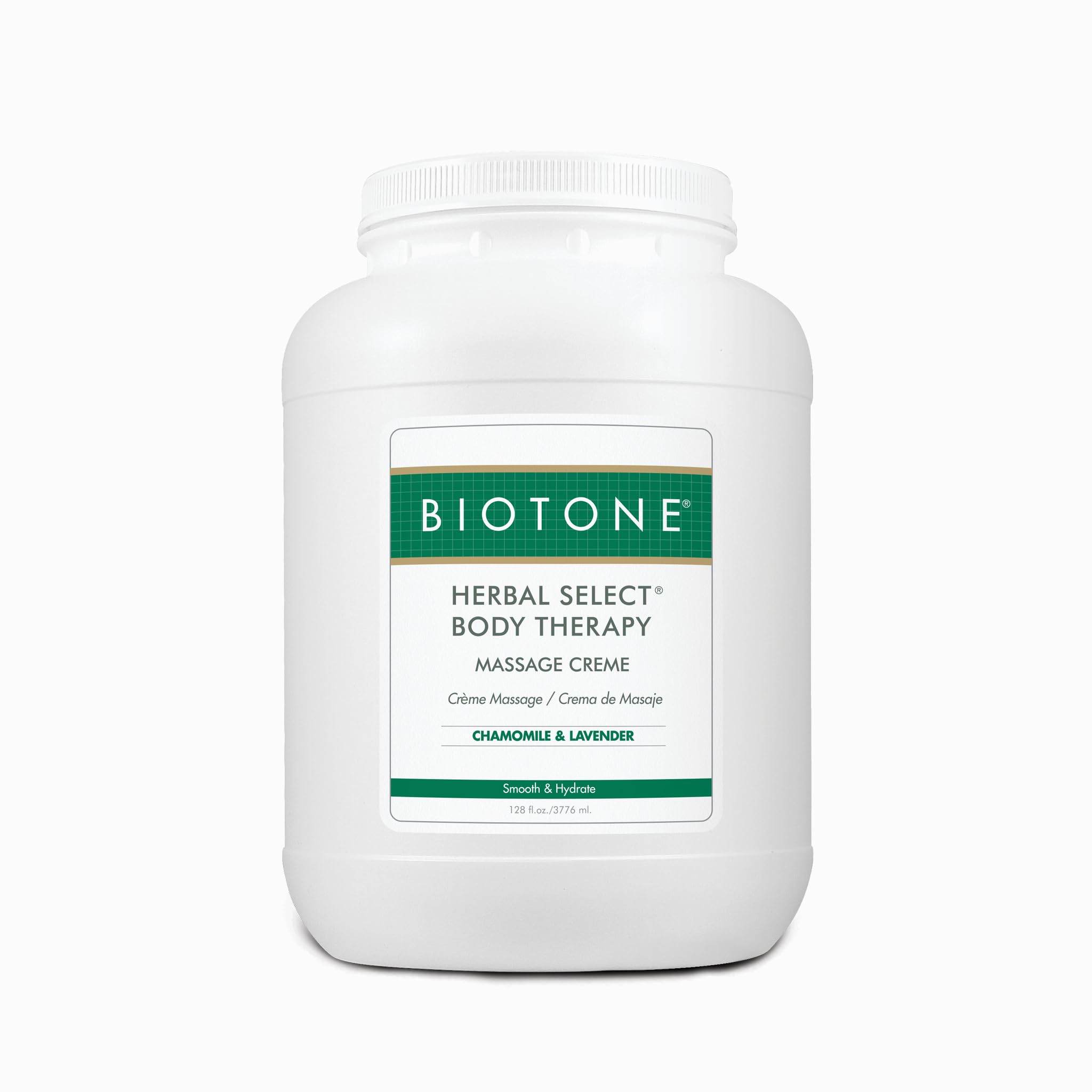 Biotone Herbal Select Massage Creme – 128 Ounce full-body massage cream
