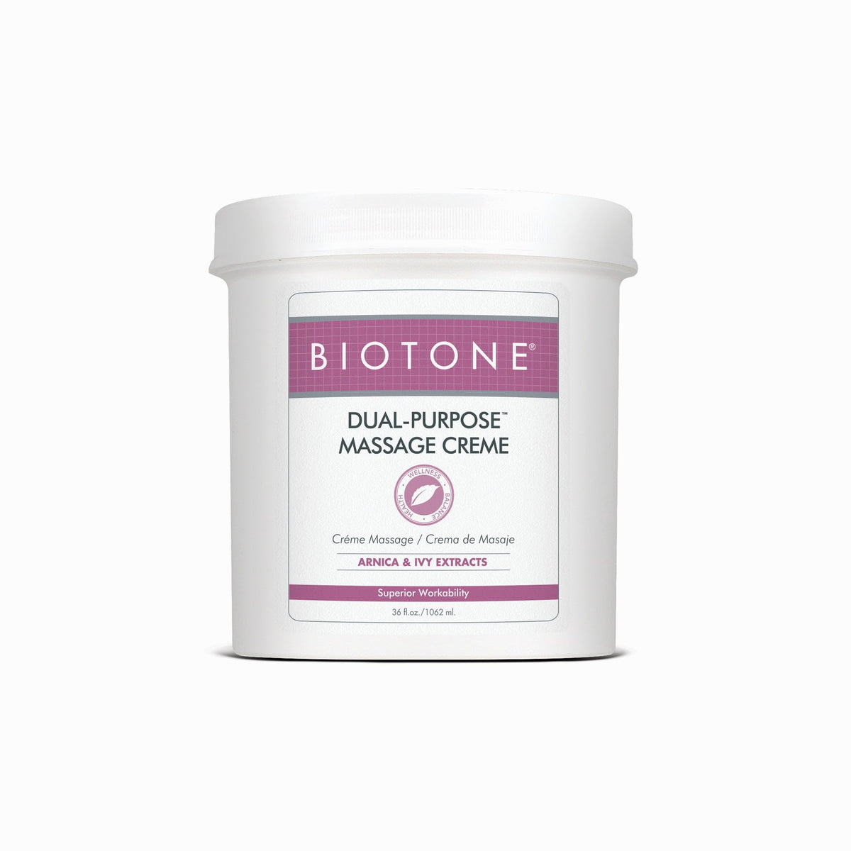 Biotone Dual-Purpose Massage Creme 36 oz jar - smooth glide